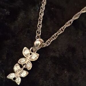 Sterling Silver 925 Butterfly Crystal Necklace